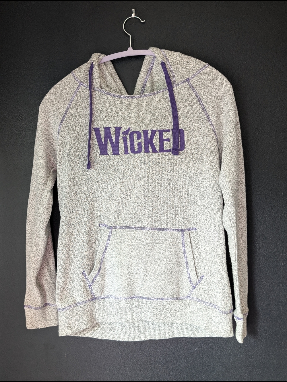 Wicked Broadway Purple-Trim Pullover Hoodie